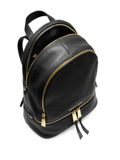 Shop Michael Michael Kors Rhea Zip Small Backpack In Navy