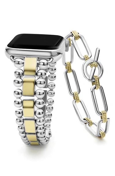 Shop Lagos Smart Caviar Apple Watch® Band & Link Bracelet Set In Two Tone