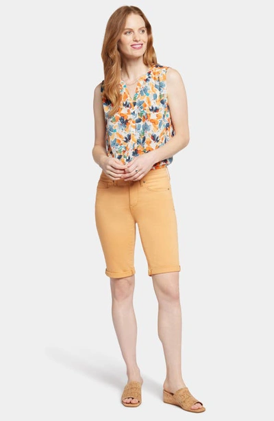Nydj Briella Cuffed Bermuda Shorts In Tuscan Sunset