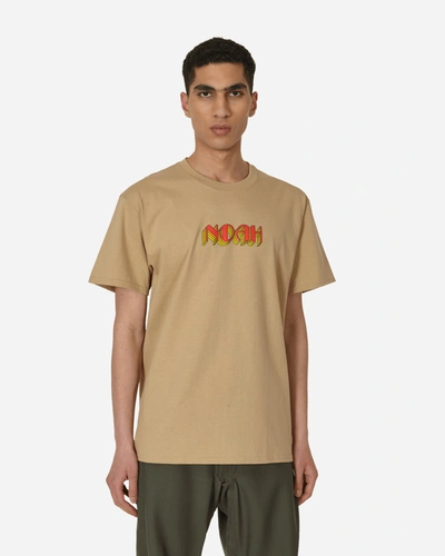 Shop Noah Stack Logo T-shirt Sand In Brown