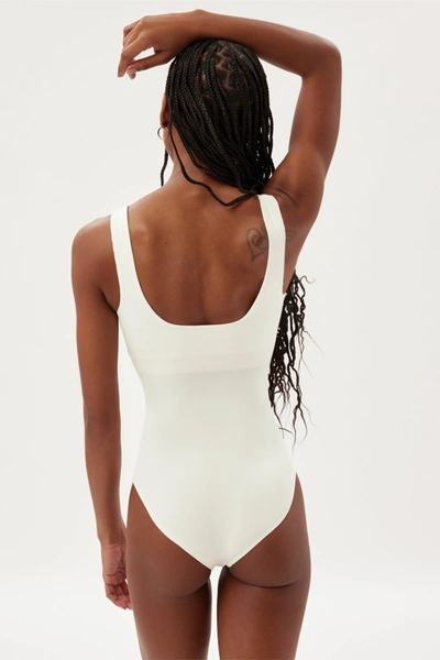 Shop Girlfriend Collective Ivory Penny Square Neck Bodysuit