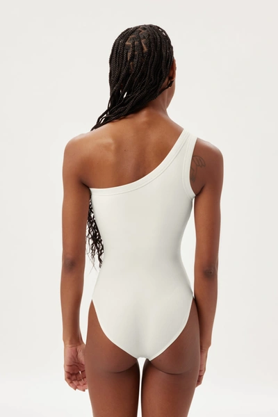 Shop Girlfriend Collective Ivory Tate One Shoulder Bodysuit