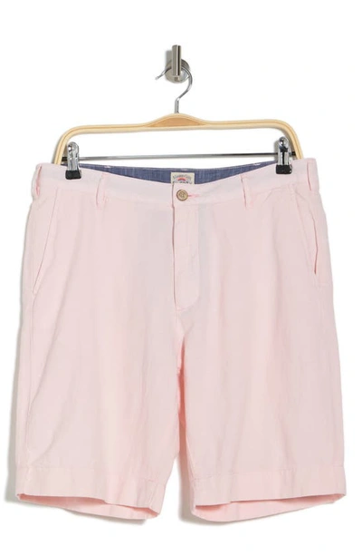 Shop Faherty Malibu Linen & Cotton Chino Shorts In Summer Pink