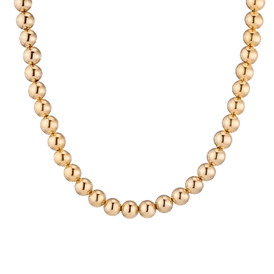 Shop Aurate New York Gold Ball Necklace 8mm In Yellow