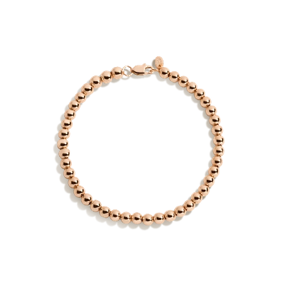 Shop Aurate New York Gold Ball Bracelet In Rose