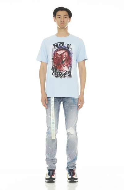 Cult Of Individuality Cotton Graphic Tee In Baby Blue