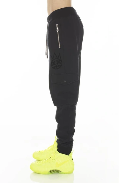 Shop Cult Of Individuality French Terry Cargo Sweatpants In Black