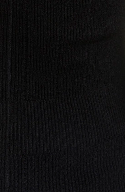 Shop Balmain Off The Shoulder Long Sleeve Sweater Dress In Black