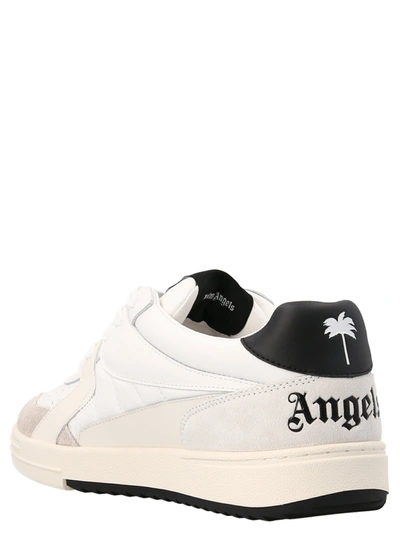 Shop Palm Angels 'palm University' Sneakers In White/black
