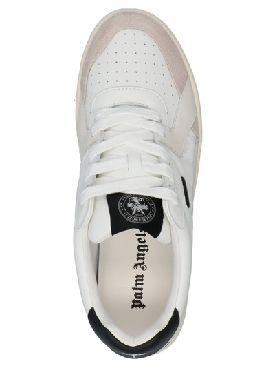 Shop Palm Angels 'palm University' Sneakers In White/black