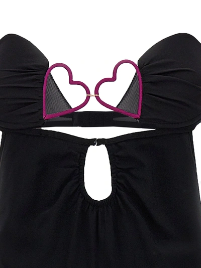 Shop Nensi Dojaka Heart Bra Dresses Black