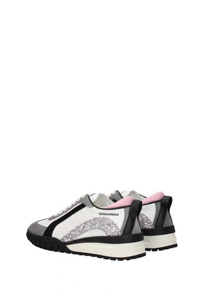 Shop Dsquared2 Sneakers Leather White Grey