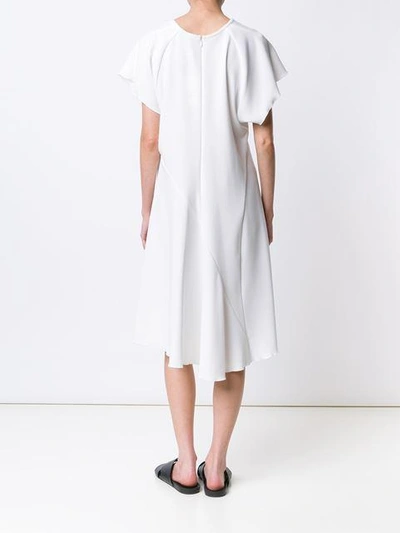 Shop Ellery Raglan Flared Dress In White