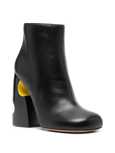 Off-white 110 Meteor Block Ankle Boots In Nappa Leather In Black