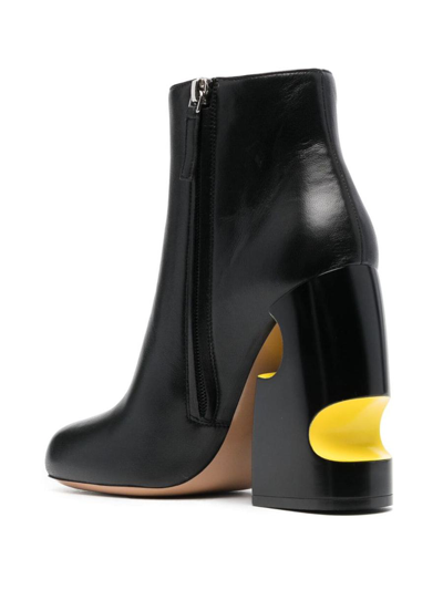 Off-white 110 Meteor Block Ankle Boots In Nappa Leather In Black