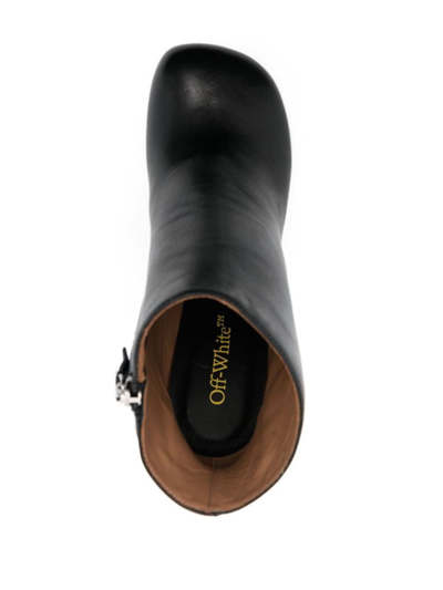 Off-white 110 Meteor Block Ankle Boots In Nappa Leather In Black