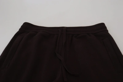 Shop Dolce & Gabbana Brown Cashmere Trousers Bottoms Drawstring Men's Pants