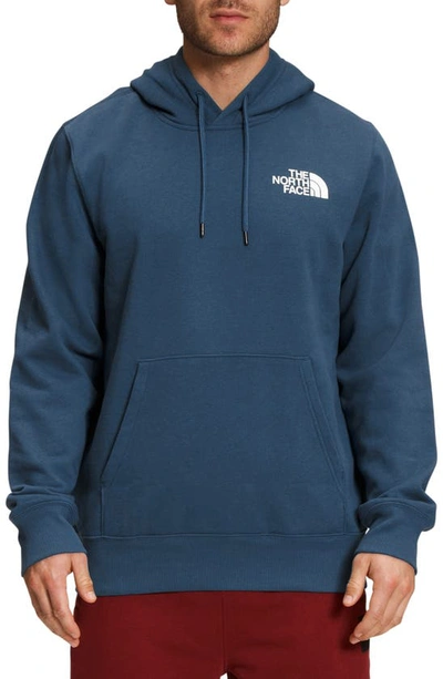 Shop The North Face Nse Box Logo Graphic Hoodie In Shady Blue/ Tnf Black