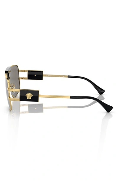 Shop Versace 63mm Pillow Sunglasses In Gold