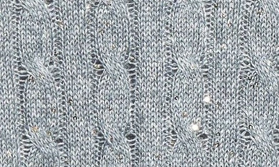 Shop Brunello Cucinelli Sequin Cable Linen Blend Sweater Vest In C1604 Light Blue