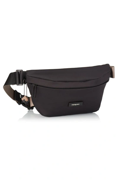 Shop Hedgren Halo Water Repellent Belt Bag In Black