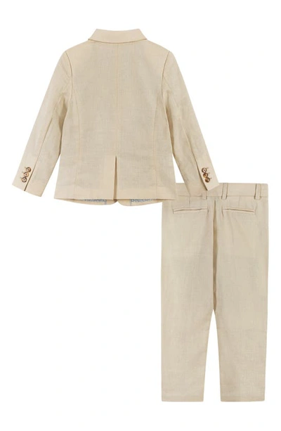 Shop Andy & Evan Kids' Two-piece Linen & Cotton Suit In Stone Linen