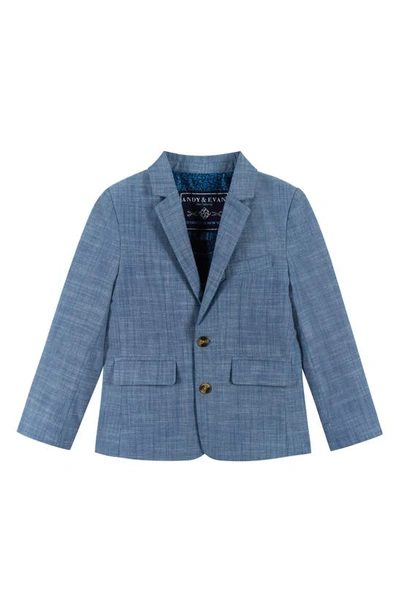 Shop Andy & Evan Kids' Two-piece Linen & Cotton Suit In Chambray