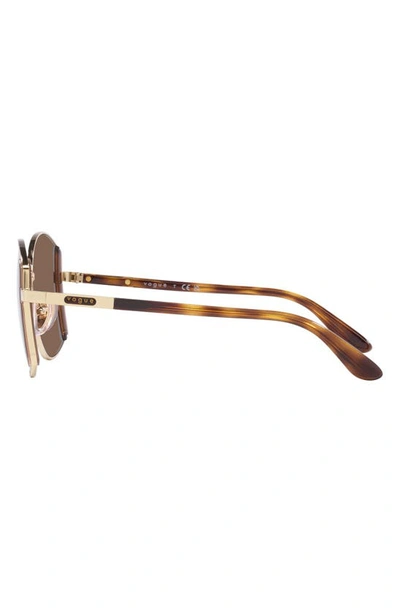 Shop Vogue 53mm Irregular Sunglasses In Pale Gold