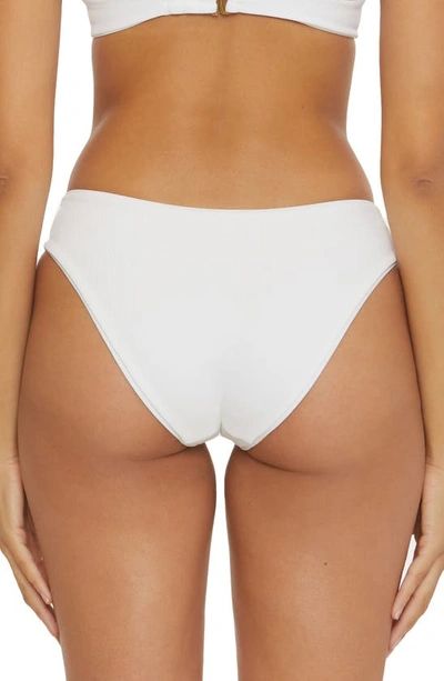 Shop Becca Fine Line Buckle Bikini Bottoms In White