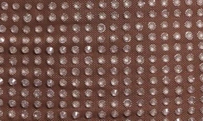 Shop Alexander Wang Hotfix Clear Bead Silk Slipdress In Chocolate