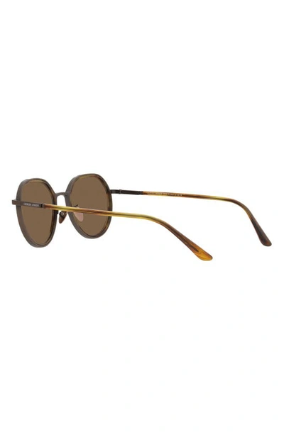 Shop Armani Exchange 49mm Small Phantos Sunglasses In Bronze