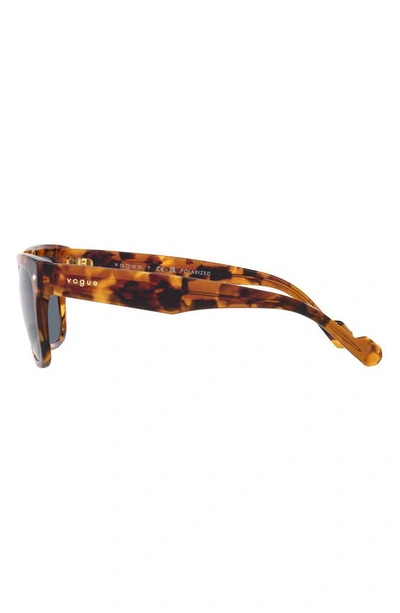 Shop Vogue 54mm Polarized Square Sunglasses In Tortoise