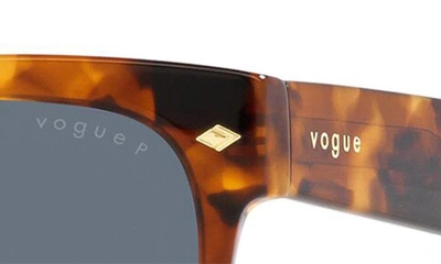 Shop Vogue 54mm Polarized Square Sunglasses In Tortoise