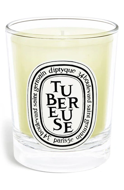 Shop Diptyque Tubereuse (tuberose) Scented Candle, 2.4 oz In Clear Vessel