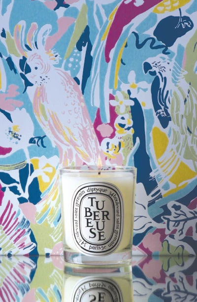 Shop Diptyque Tubereuse (tuberose) Scented Candle, 2.4 oz In Clear Vessel