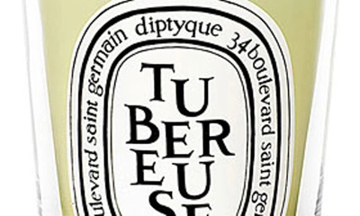 Shop Diptyque Tubereuse (tuberose) Scented Candle, 2.4 oz In Clear Vessel