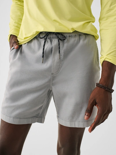 Shop Faherty Essential Drawstring Short (6.5" Inseam) In Rocky Grey