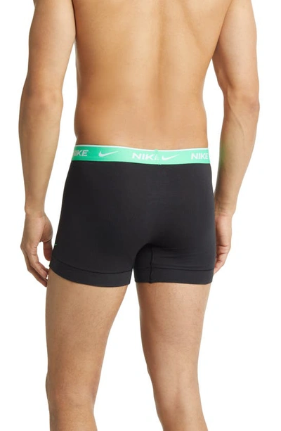 Shop Nike 3-pack Dri-fit Essential Stretch Cotton Trunks In Black Multi