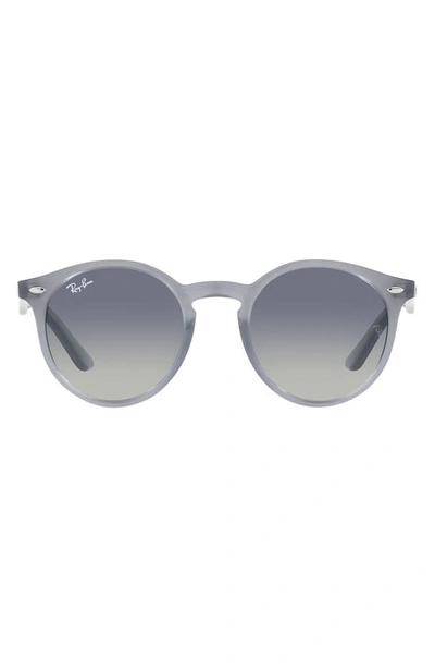 Shop Ray Ban Ray-ban Junior 44mm Round Sunglasses In Blue Gradient