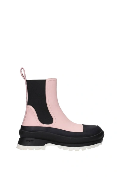 Shop Stella Mccartney Ankle Boots Vibram Eco Leather Pink