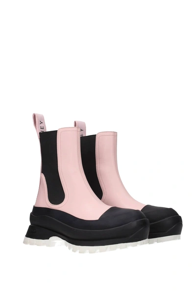 Shop Stella Mccartney Ankle Boots Vibram Eco Leather Pink