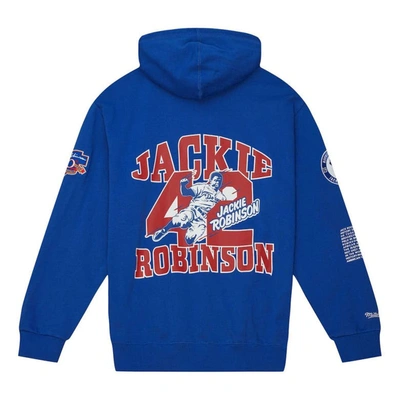 Mitchell & Ness Men's Mitchell & Ness Jackie Robinson Royal Brooklyn  Dodgers Cooperstown Collection Legends Fleece Pullover Hoodie