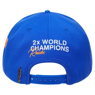 Shop Post Royal New York Knicks Championship Capsule Snapback Hat