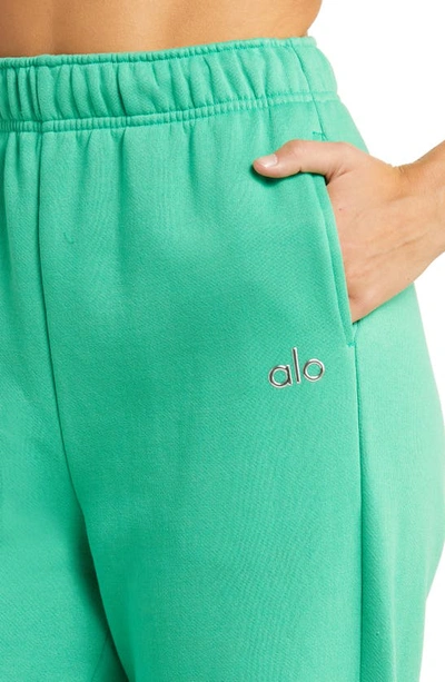 Shop Alo Yoga Accolade Logo Sweatpants In Lettuce