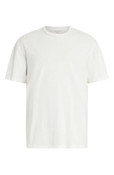Shop Allsaints Otto Cotton Crewneck T-shirt In Chalk White
