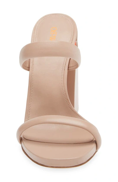 Shop Off-white Pop Meteor Block Heel Slide Sandal In Beige Orange