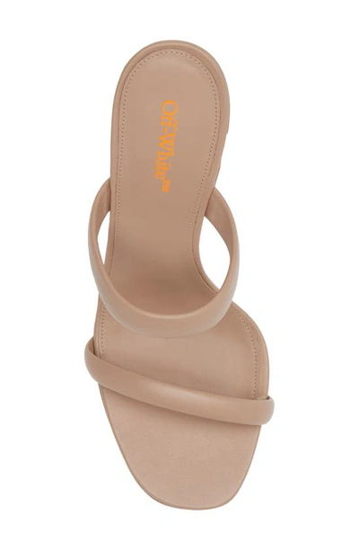 Shop Off-white Pop Meteor Block Heel Slide Sandal In Beige Orange