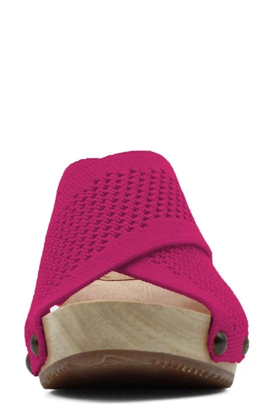 Shop Jax And Bard Libby Hill Knit Cross Strap Sandal In Pink Sangria