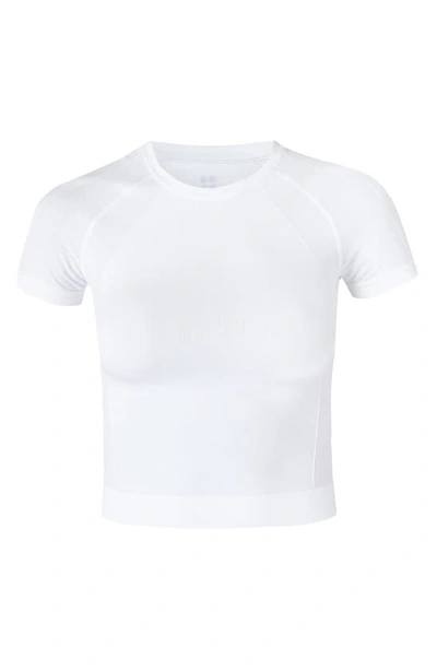 Shop Sweaty Betty Athlete Seamless Crop T-shirt In White