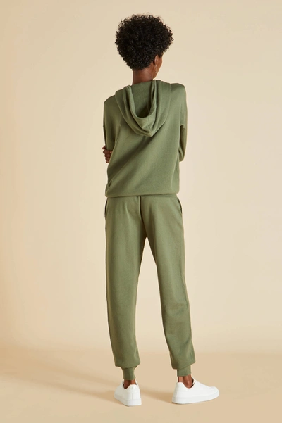 OLIVIA VON HALLE GIA MILAN SILK-CASHMERE TRACKSUIT 